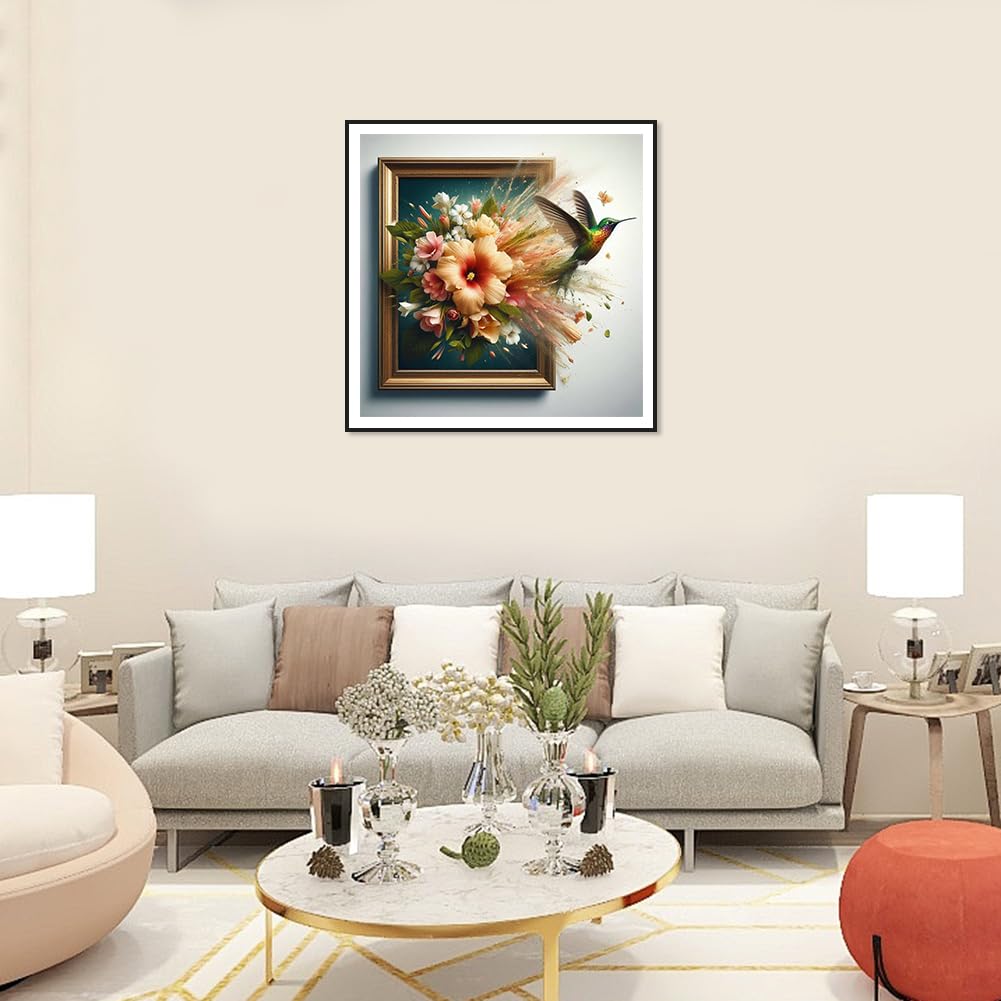 Acudotr Bird Diamond Painting Kits for Adults, 5D DIY Diamond Art Kits for Beginners, Full Drill Diamond Painting Kits for Home Wall Decor, 12x12 Inch - Image 3