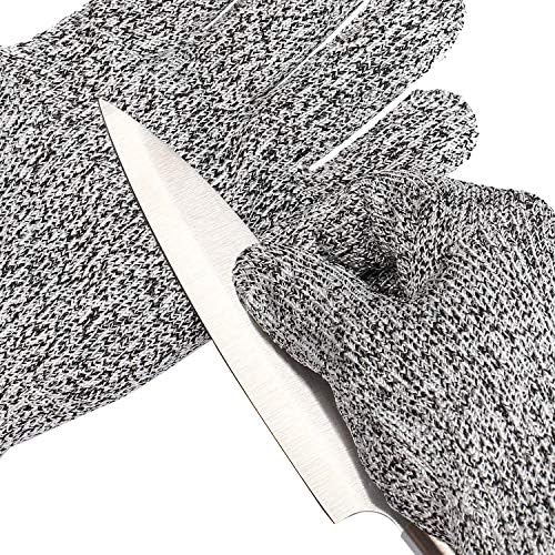 Yizhet Cut Resistant Gloves Level 5 Anti-Slash Work Safety Gloves High Performance Protective Safety Smart Touch Glove for Kitchen, Garden, Home, DIY, Cooking(Medium)