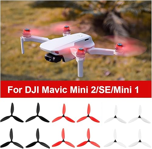 Miniatura 2 de Accesorios para drones DJI Mini 2SE Mavic Mini Hélice de liberación rápida plegable de tres aspas Ventiladores de ala de repuesto de paleta (Color