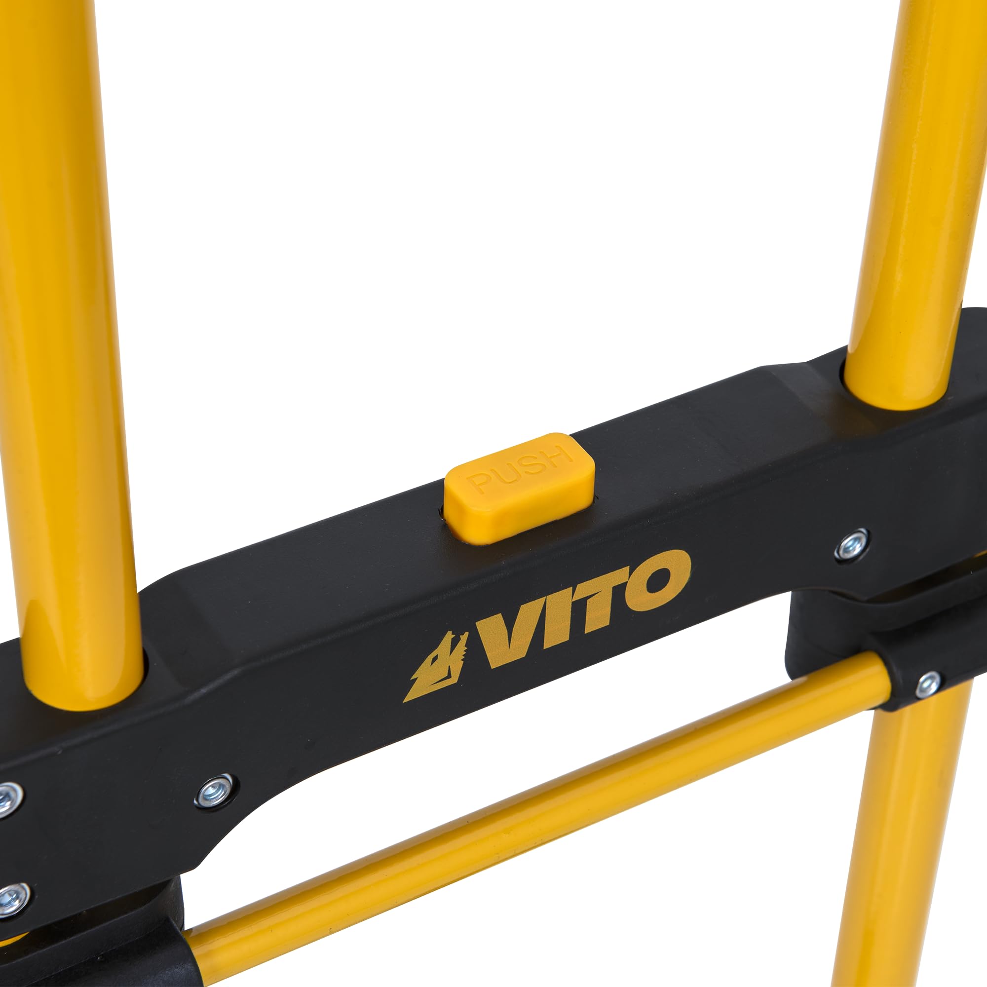 VITO Faltbare Sackkarre | 80kg Tragkraft | Handkarre zum klappen - Transportkarre | klappbar | Tragkraft 80 kg | robuste Sackkarre | große Schaufel | Stapelkarre mit Vollgummi-Bereifung VICTD80