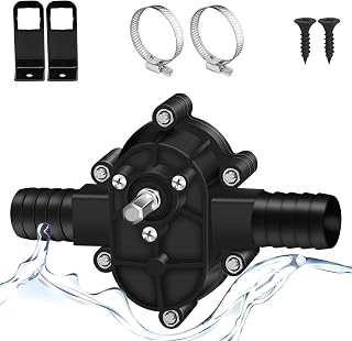 Portable Mini Electric Drill Pump Hand Drill Powered Water Pump Hand Pump Water Electric Drill Pump，Diesels Oil Fluid Water Hand Self-Priming Transfer Pumps Quick Pumping Speed