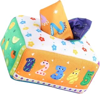 Toyvian Caixa De Tecido Do Bebê Brinquedo Educacional Do Bebê Bin Sensorial Brinquedos Montessori Para 3 + Anos De Idade Brinquedo De Dedo Do Bebê Livro Macio Brinquedos Pré-Escolares
