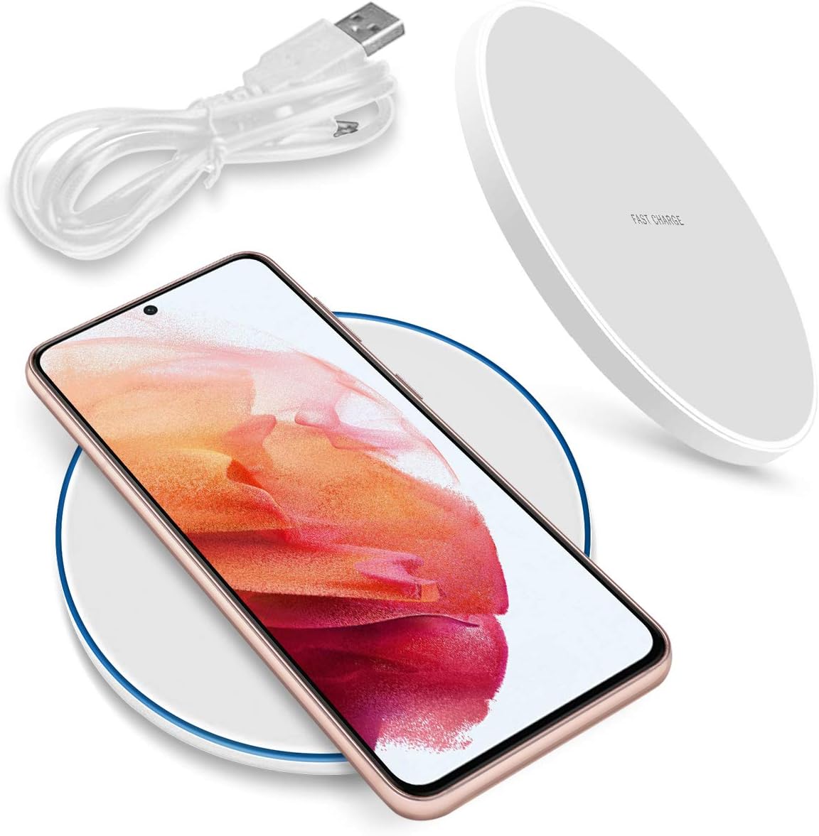 Samsung Galaxy S20 Fe Kabellos Laden QI Wireless Ladestation kompatibel mit Samsung Galaxy S24 S23 S22 S21