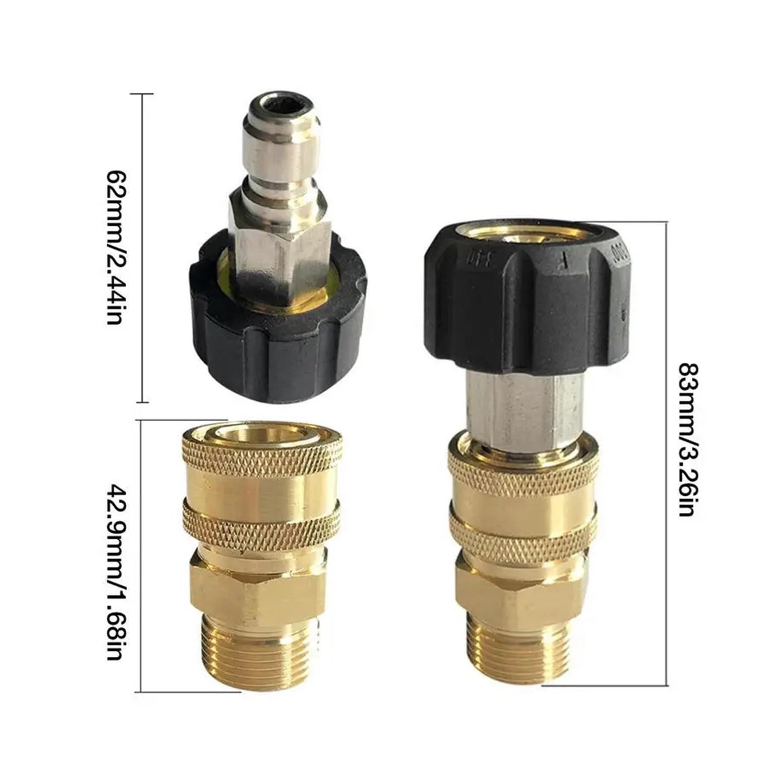 Idropulitrice Set adattatore M22 a 1/4 di pollice Quick Connect Kit SoapAdapter Raccordo Baionetta Conne