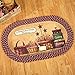 Collections Etc Primitive Country Charm Braided Rug, Brown
