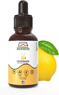 Brewch Lemonade Extract 2oz | Natural, Sugar-Free, Water-Soluble, 2x Strength Super Concentrate Lemonade Flavoring for Making Natural Beverages, Syrups, Homebrew, Cocktails, Desserts & Baking