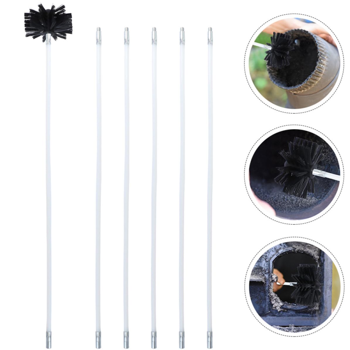 Didiseaon 2 Set Spazzola per Pulizia Stufa e Condotti, Nylon per Camini