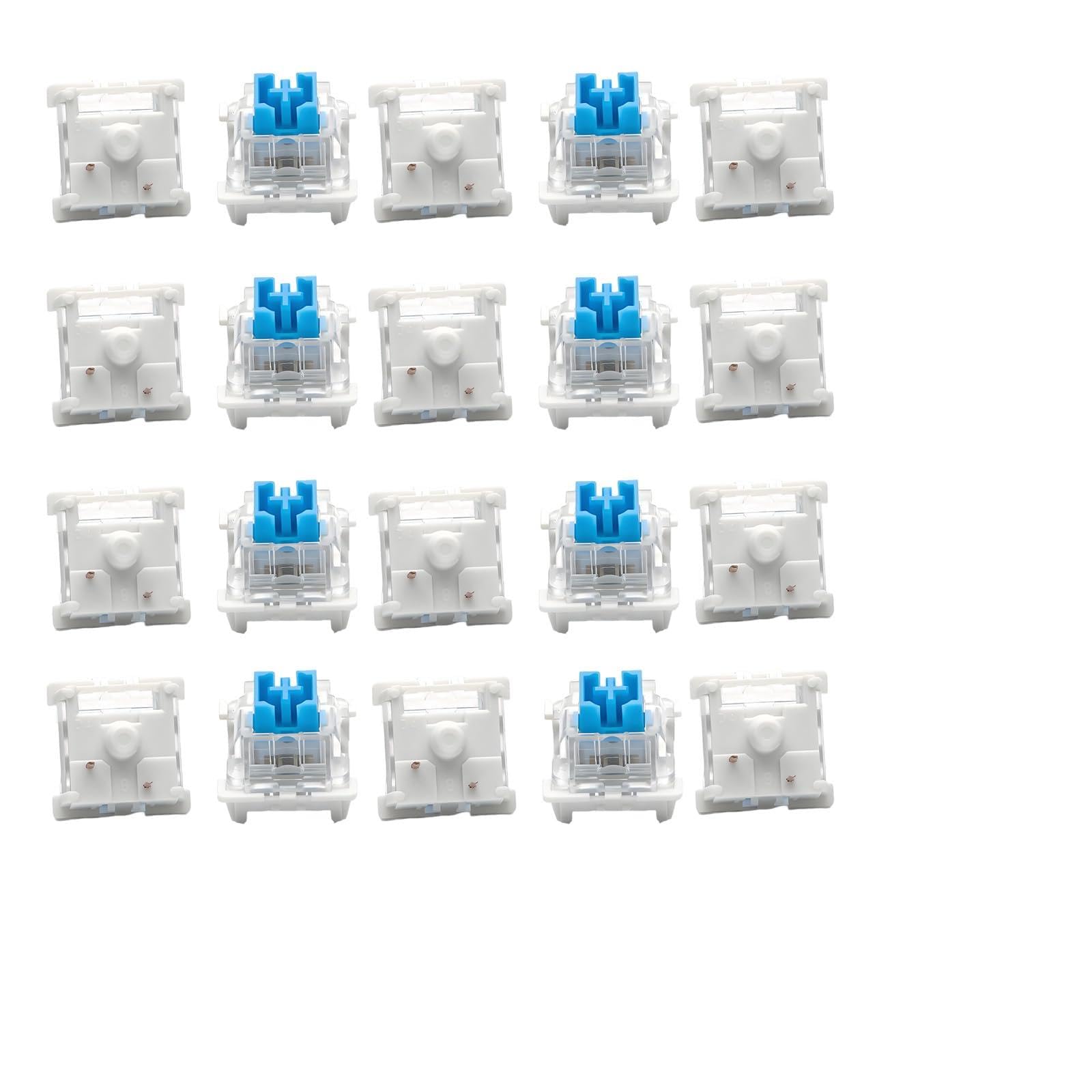 Interruptores, Interruptores mecánicos para teclados, Compatible con Retroiluminación LED, para Juegos y Escritura, Duraderos y Resistentes, Pack de 20 Unidades