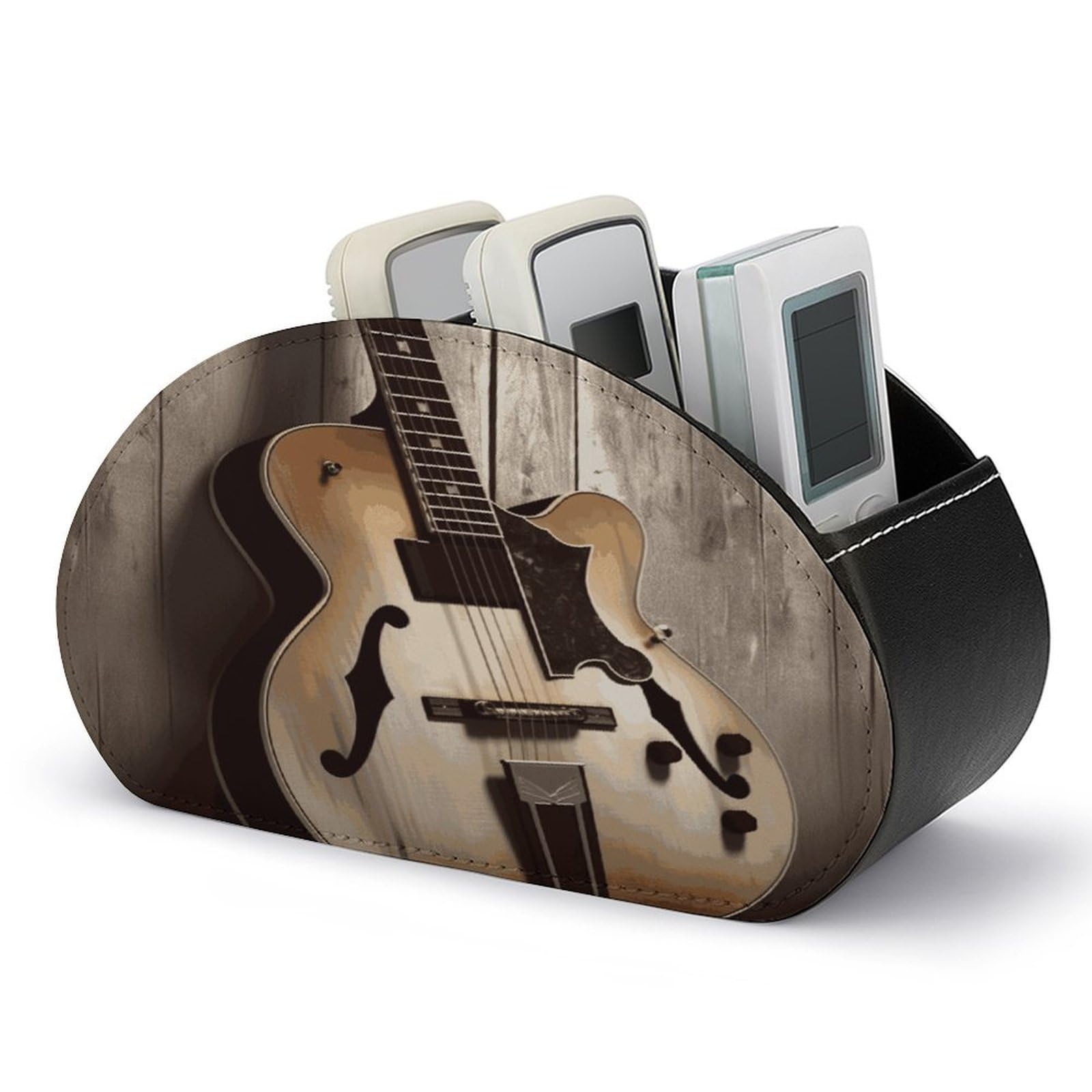 Btcowzrv Style Guitar Pictures Remote Control Holder With 5 Compartments