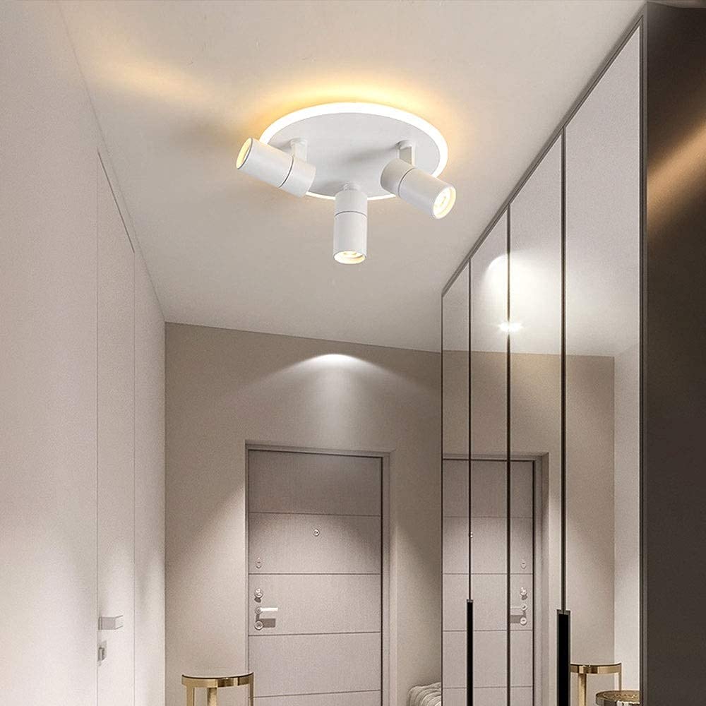 Spot Encastré Led Pour Plafond, Éclairage de Surface, Spots Modernes, Lampes D'Accentuation, Éclairage Sur Rail Encastré Pour Îlot de Cuisine, Couloir, Vestiaire, Avec Tête Orientable/1 Lumière-6000/3