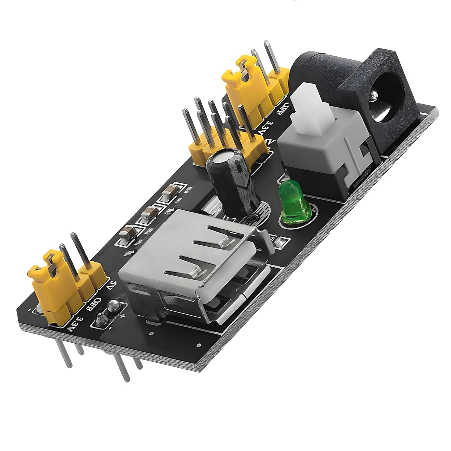 Prakti 3.3V/5V MB102 Breadboard Power Supply Module | Compatible with MB102 Solderless Breadboard | for Arduino, ESP32, Raspberry Pi, and DIY Electronics Projects-image-35