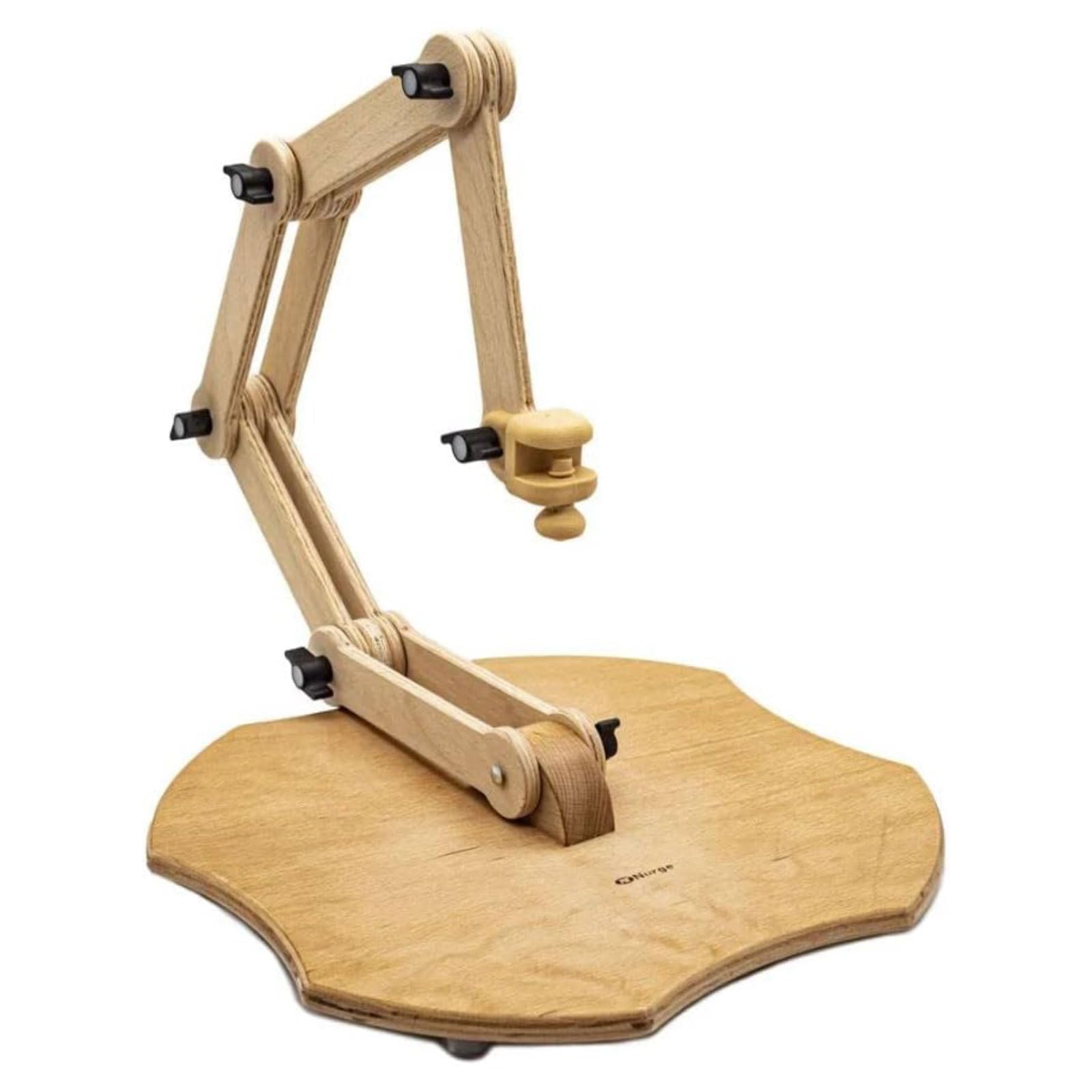 Soporte de bordado Soporte de aro de bordado, soporte de mesa de bordado ajustable, hecho de madera natural pulida a mano, ideal para bordado a mano Punto de cruz