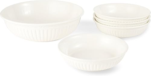 Mikasa Italian Countryside - Juego de pasta, mediano, blanco, 5 piezas