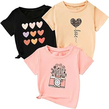 Amazon.com: SOLY HUX Toddler Girl's Graphic tees Short