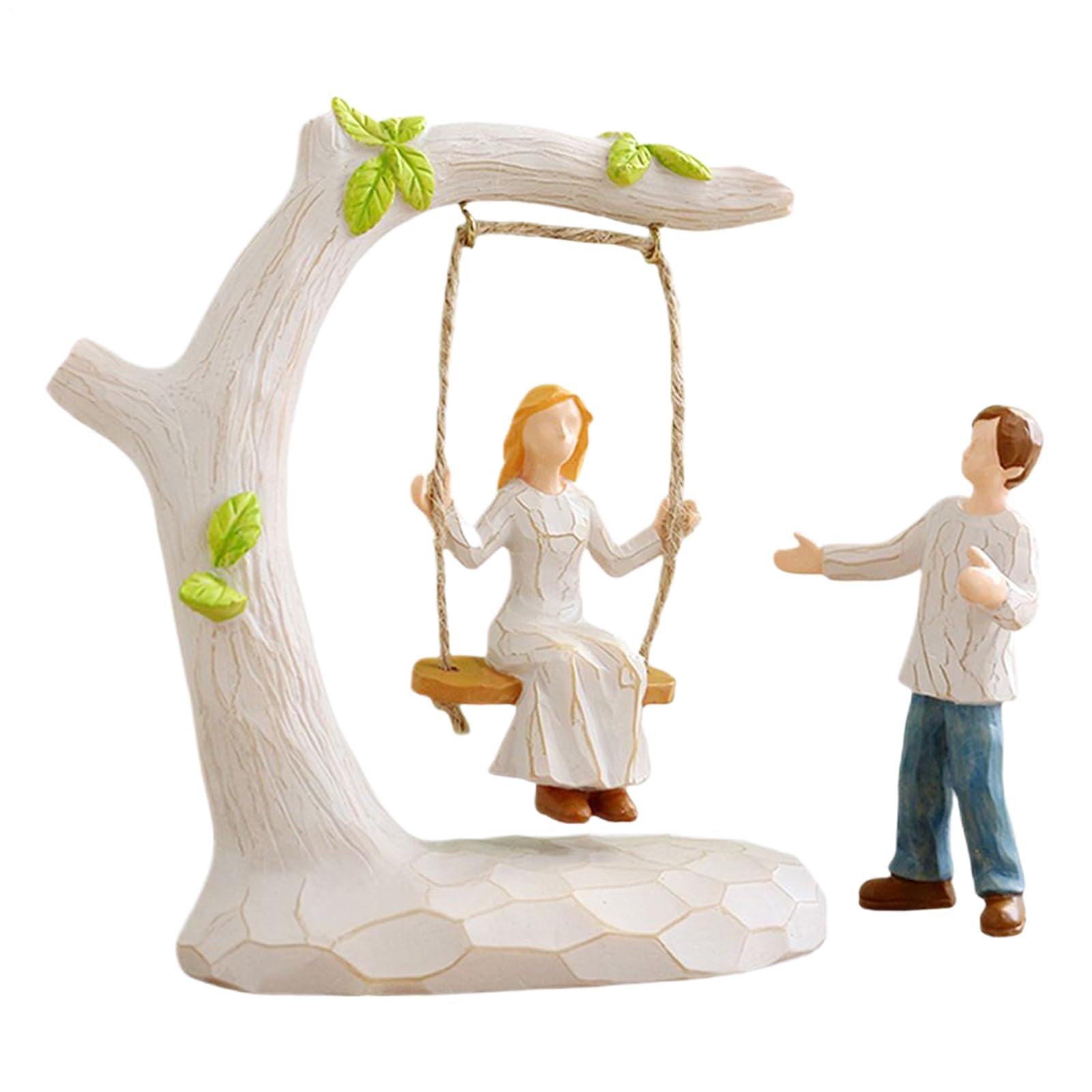 Figurine de couple balançoire : la décoration romantique en résine qui réchauffe l'ambiance