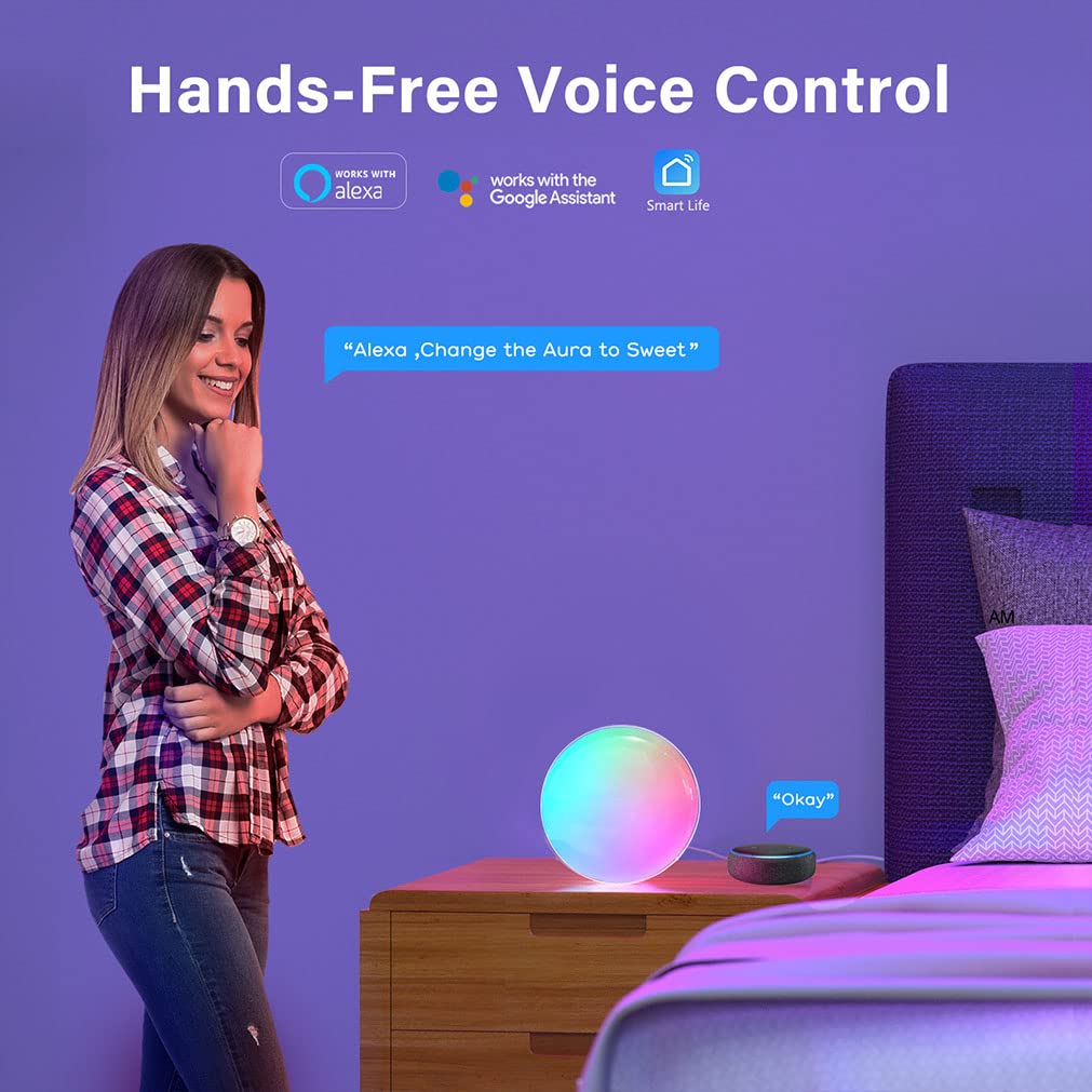 Lampade da tavolo LED dimmerabili con luce notturna RGB con temporizzazione Lampada da comodino compatibile con Alexa e Google Assistant Lampada da scrivania per arredamento camera da letto soggiorno
