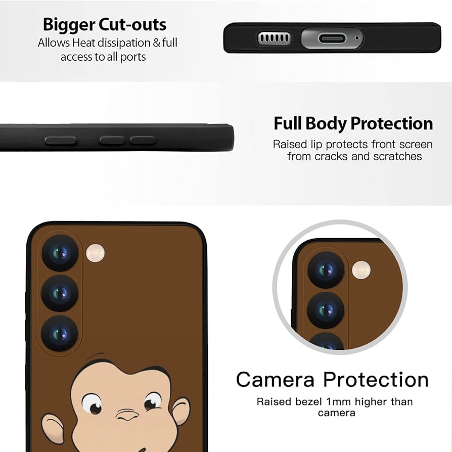 Amazon.co.jp: おさるのジョージ Galaxy s23 ケース