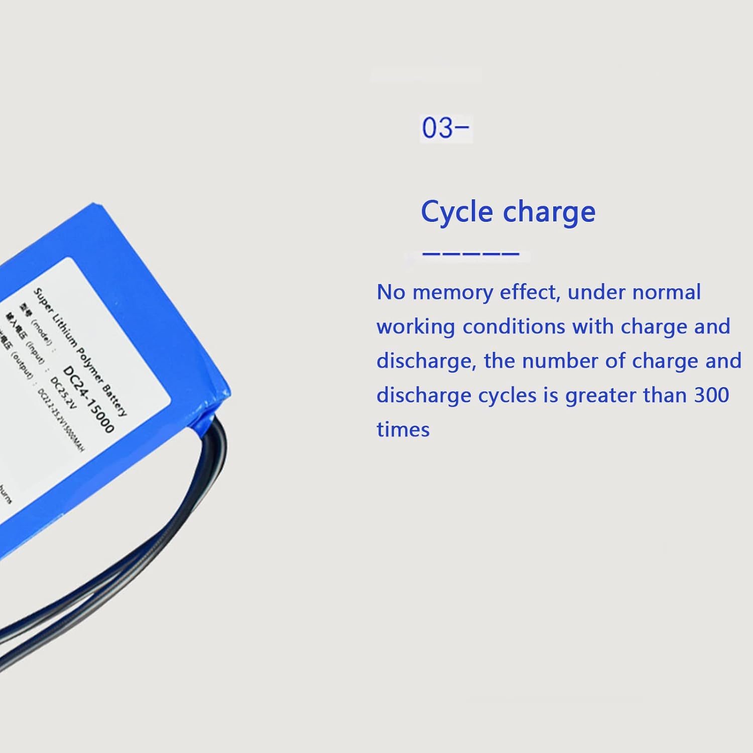 DC 24V Rechargeable Lithium-ion Battery Pack 15000mAh Portable Large-Capacity Lithium Polymer Battery with Charger Fit for Electric Toys Outdoor Lighting Xenon Lights LED Strips, etc.