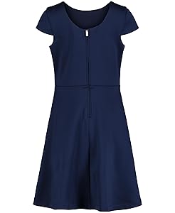 Calvin Klein Girls' Sleeveless Party Dress, Fit and Flare Silhouette, Round Neckline & Back Zip Closure