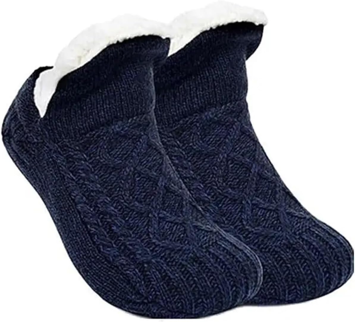 2pairs Thermal Socks Thickened Women Socks Winter Warm Short Cotton Home Sleeping Soft Grip Fuzzy Floor Sock(GREEN,35-39 24cm)