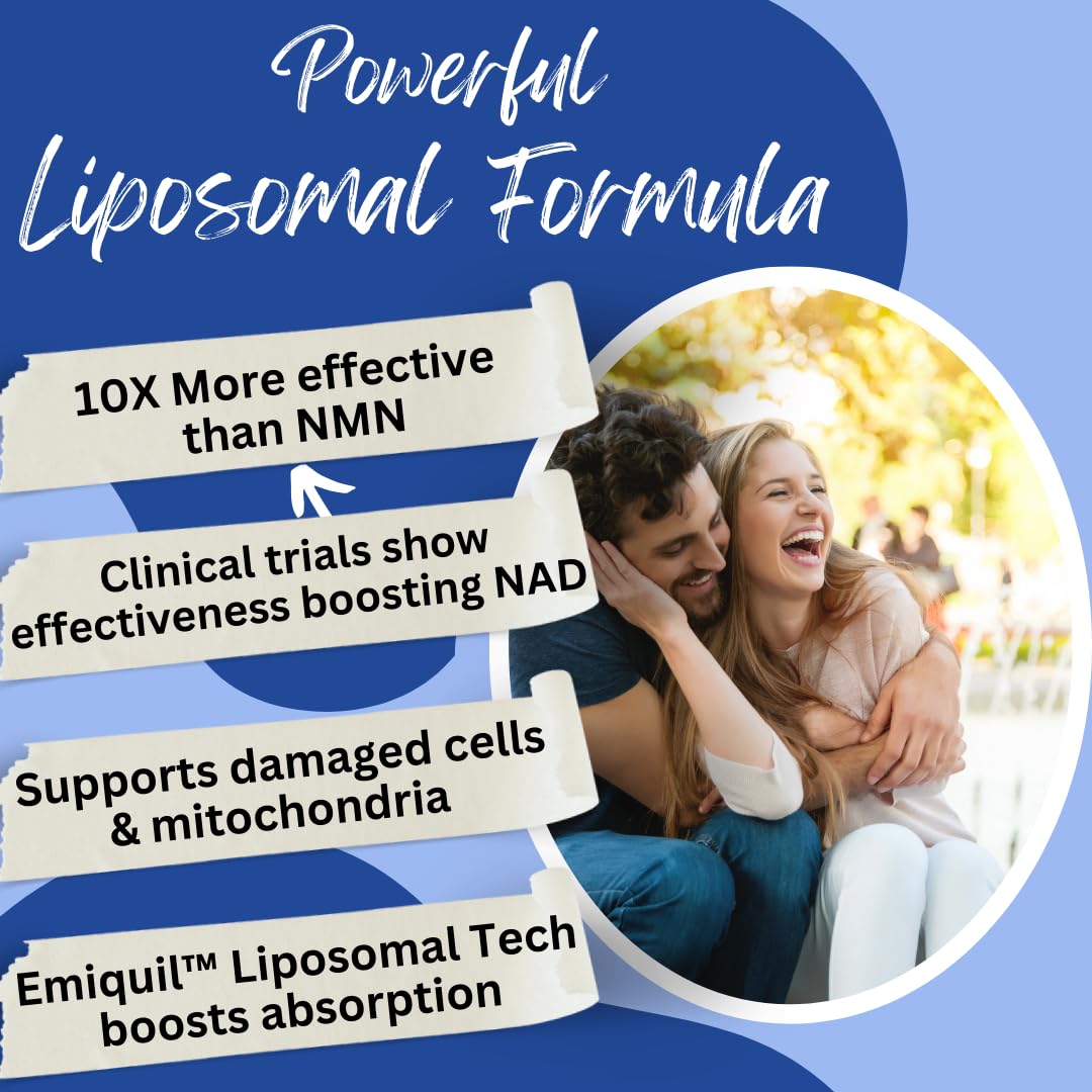 BioImmune Emiquil™ Liposomal NMNH, 500mg 60 Capsules NAD Supplement (NMN Alternative) 10X NAD+ Levels for Anti-Aging — Amazon image 2
