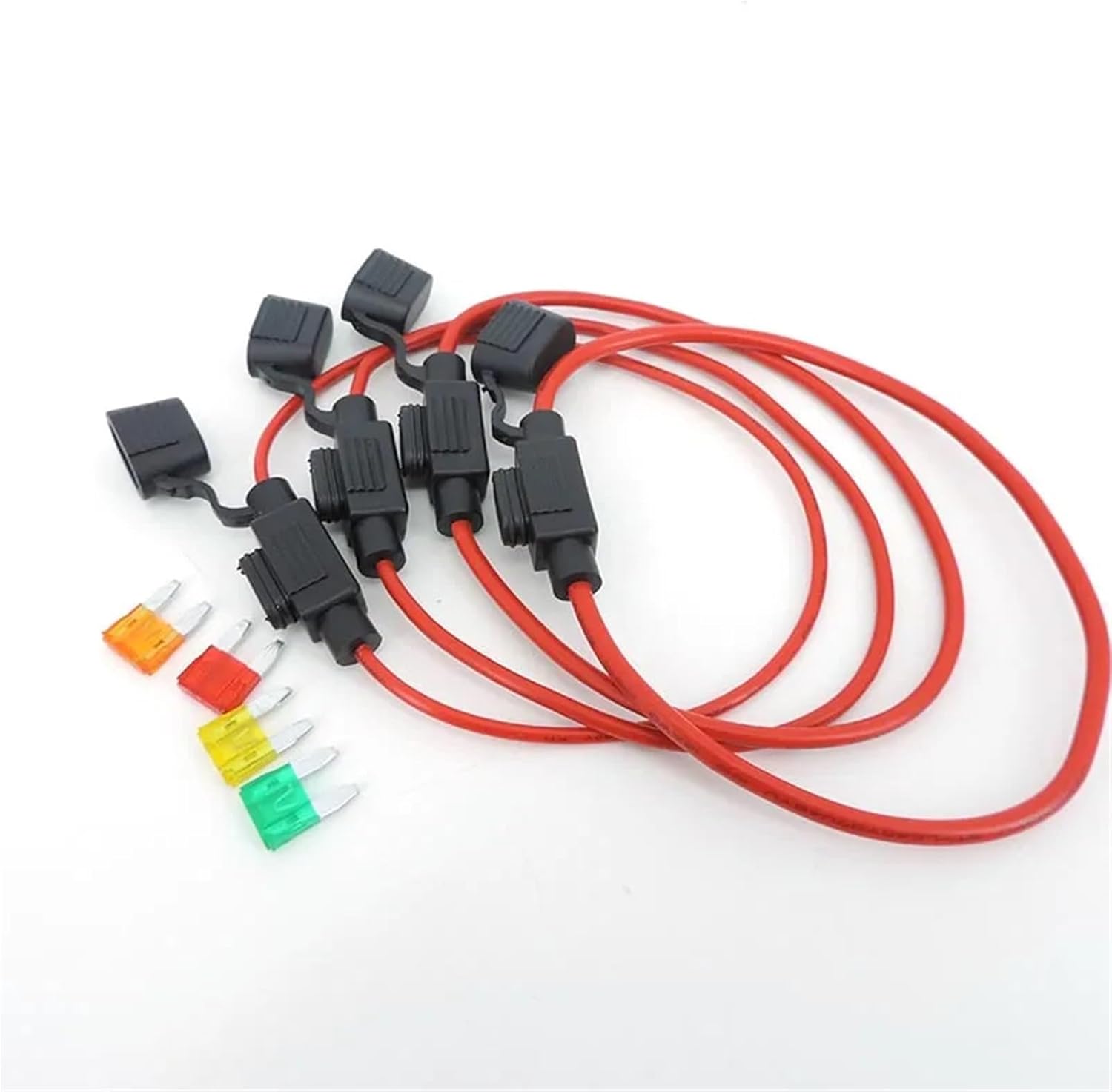 12V Car Waterproof Fuse Holder Socket TAP Adapter Small ATM APM with 5/10/20/30A Blade Car Auto Motorcycle Motorbike Fuse(3A,16awg Small,1pcs)