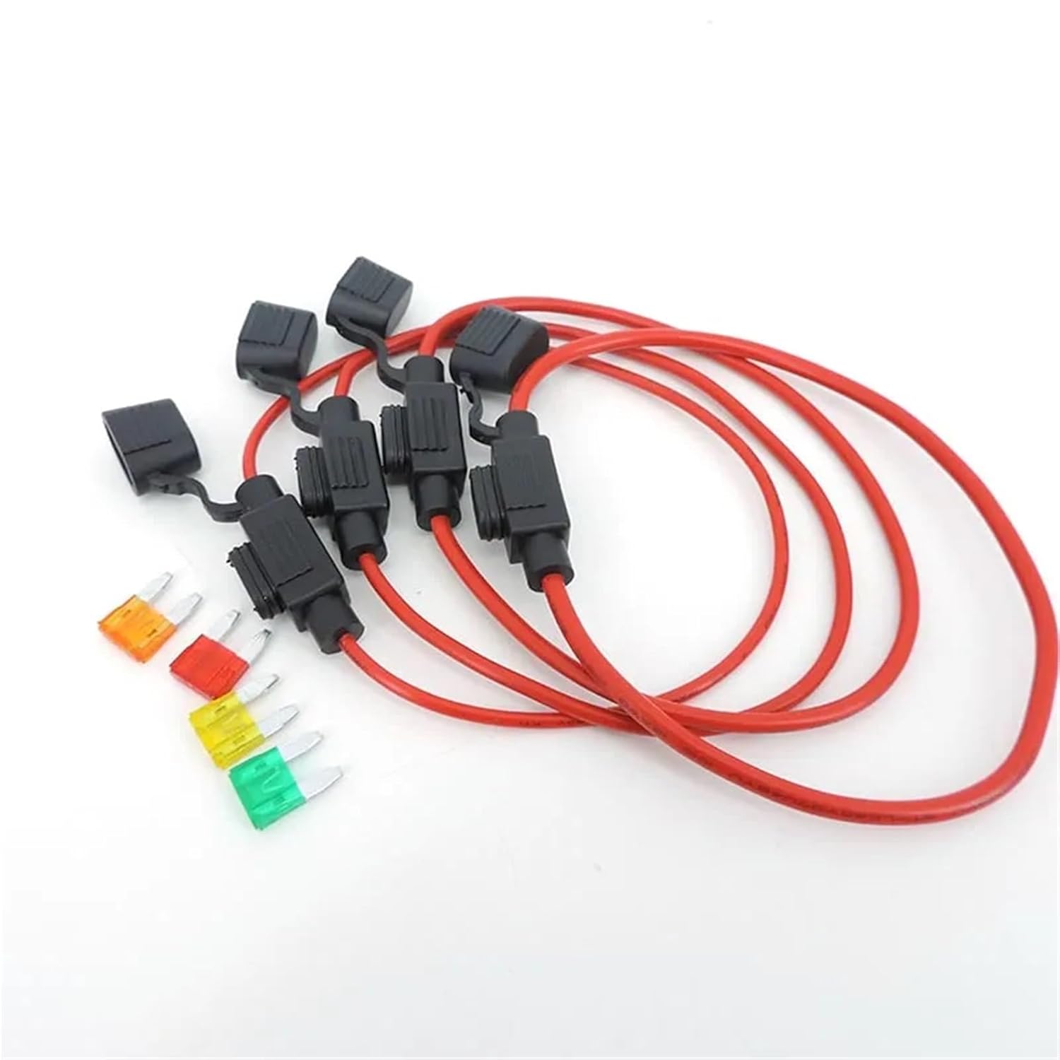 12V Car Waterproof Fuse Holder Socket TAP Adapter Small ATM APM with 5/10/20/30A Blade Car Auto Motorcycle Motorbike Fuse(10A,12awg Small,1pcs)