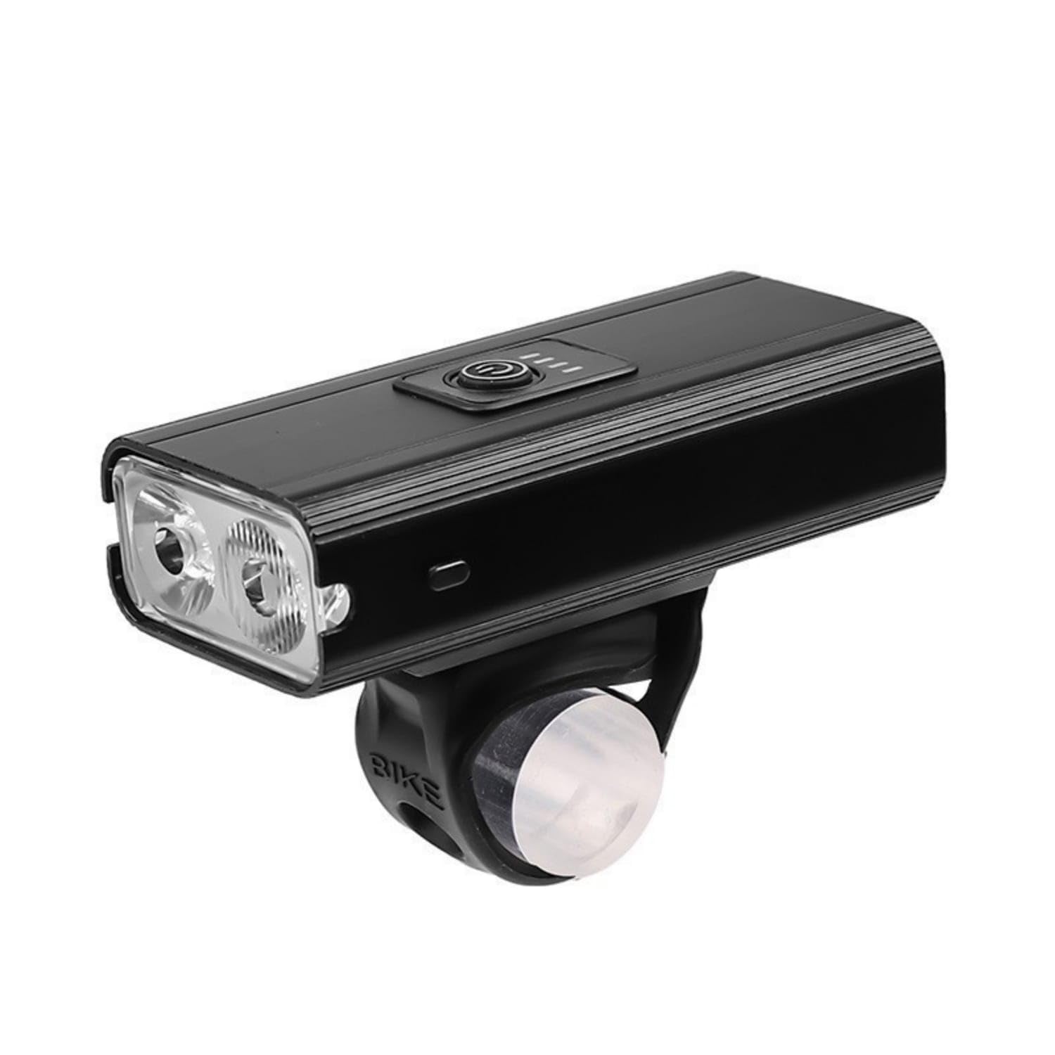 Rechargeable Bike Front Light doubleLens Cycle Light with Bracket Aluminum Alloy Cycle Headlight Holder Type-C for Cyclists, Commuters, Night Riding, Emergencies, Bk02 Double Light-image-10