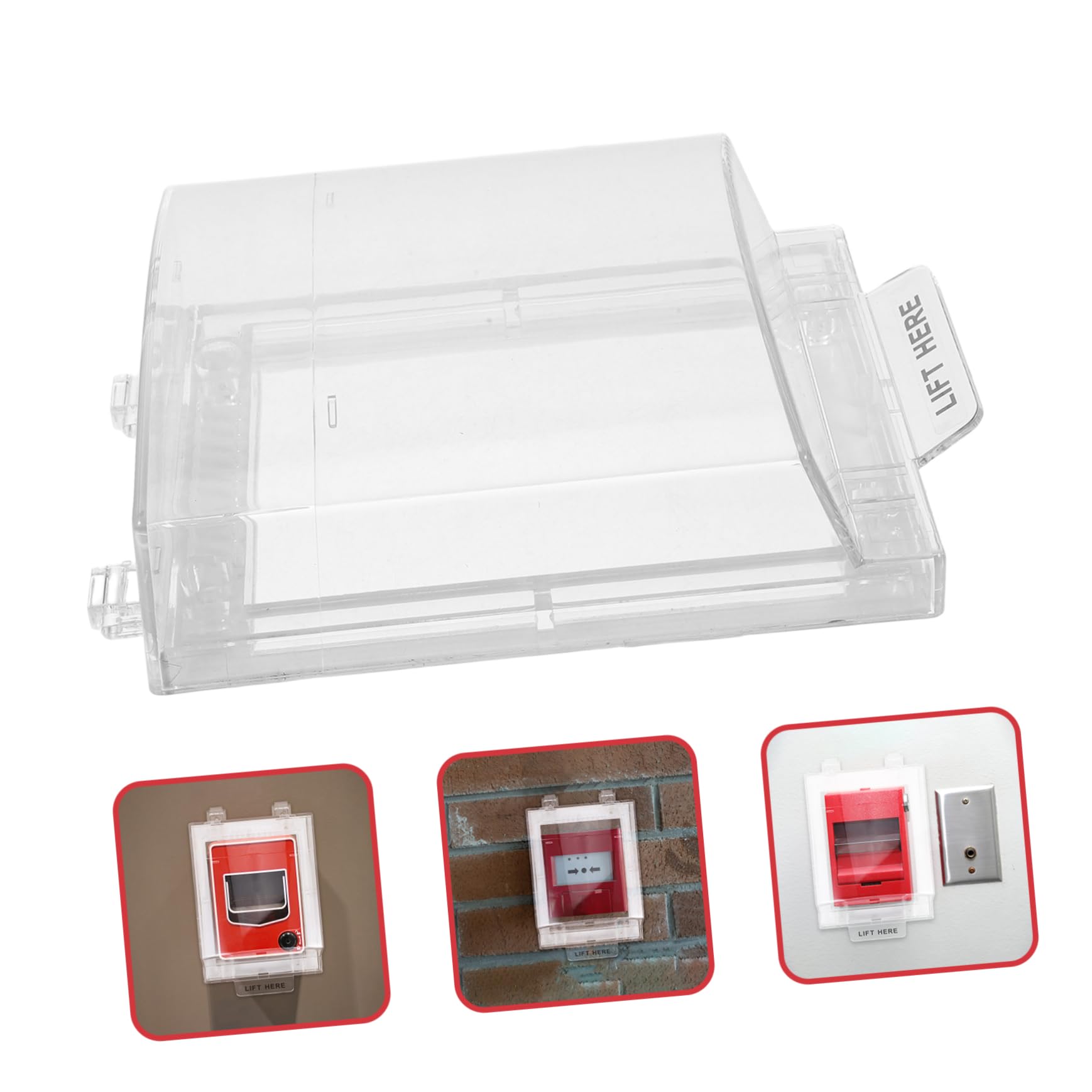 UKCOCO Del Interruptor De Alarma Para Detector De Humo Cubierta Protectora Para Pulsador Manual Ajustes De Protección Contra Incendios Estación De Alarma Contra Incendios