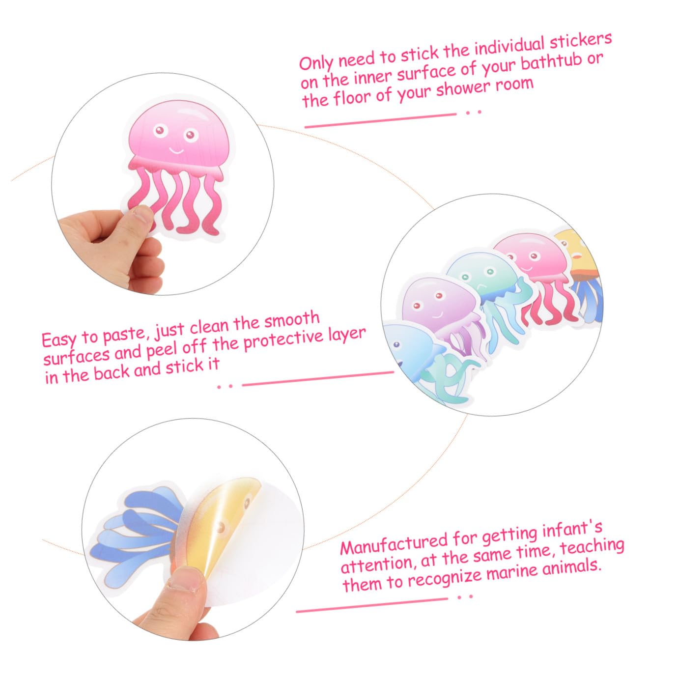 Ciieeo Dibujos Animados De Baño Antideslizante El Bañera para Slip Stickers Infantiles Alcallatas Pared Pegatinas De Baño Antideslizantes De Polivinilo 10 Piezas X 4