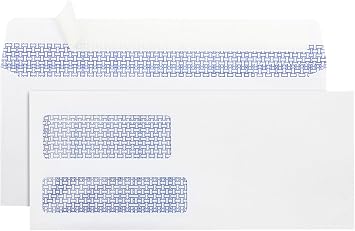 #9 Double Window Security Envelopes, HERKKA No.9 Double Window Business Envelopes Designed for Quickbooks Invoices and Business Statements - Number 9 Size 3 7/8 Inch X 8 7/8 Inch - 24 LB - 500 Pack