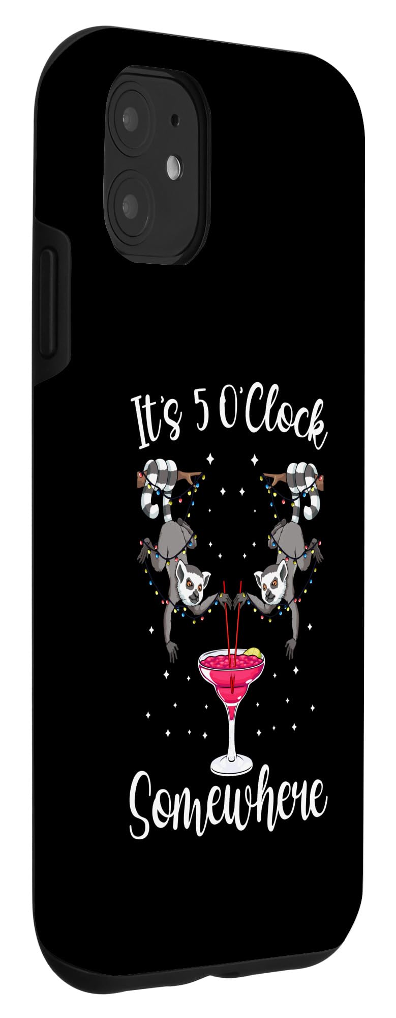 iPhone 11 It's 5 O'clock Somewhere Funny Lemurs Summer Vacation Jokes Case - Image 3
