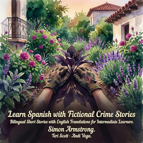 Diseño de la portada del título Learn Spanish with Fictional Crime Stories