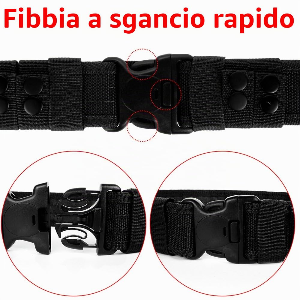 LUUFAN Cintura Tattica Militare con Cinturino a sgancio rapido per attività all'aperto