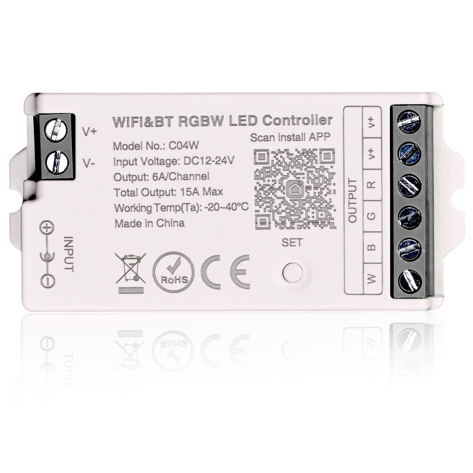 RGBW SMD FCOB Tira LED de 5 pines 2.4 GHz WiFi Group Controller Alexa Google Home Smartphone APP Control Compatible con WR01RF LM096 FUT095 FUT096 B3 T3 Mi-Boxer/Mi-Light RGBW Remote