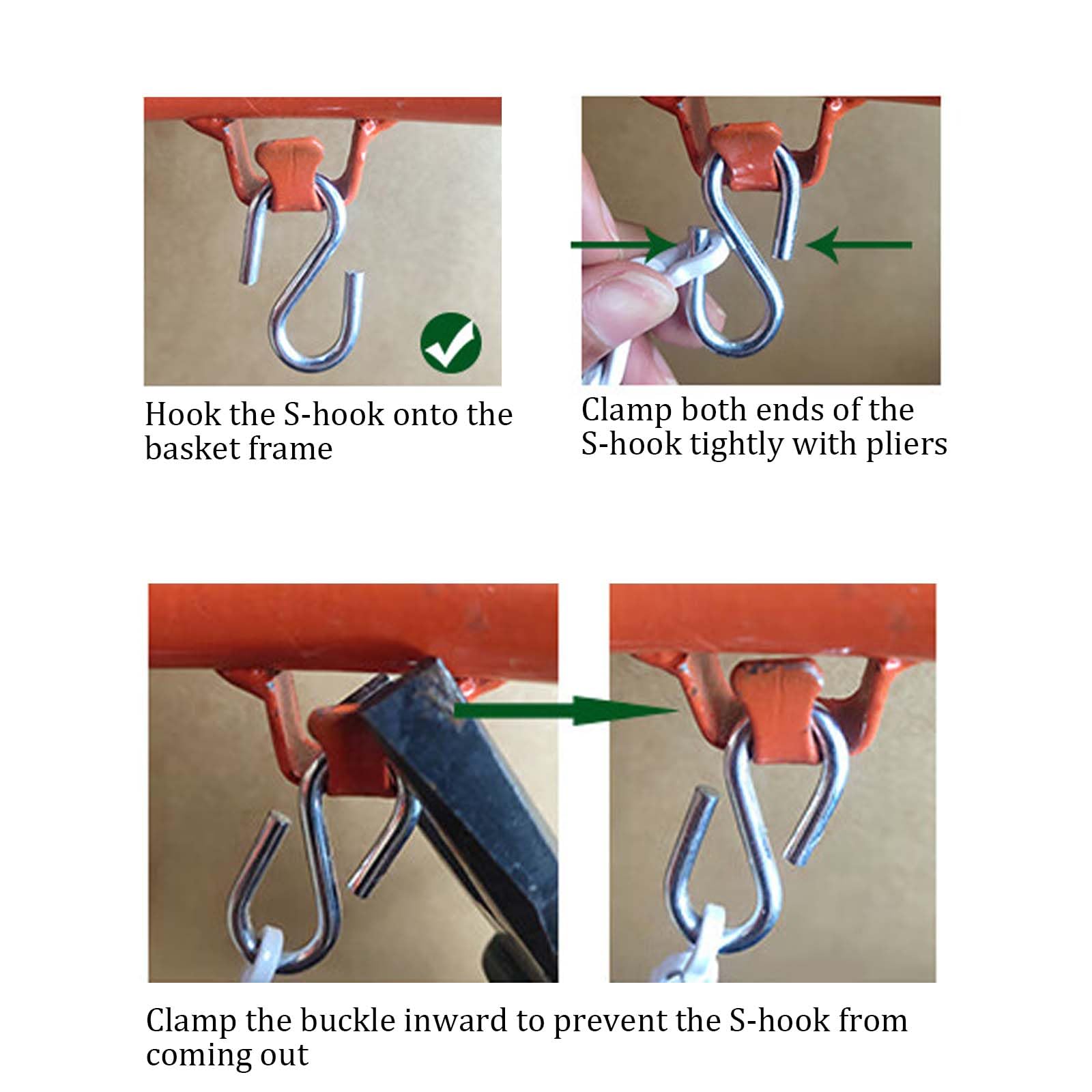 Red de Baloncesto Cadenas, Red de Baloncesto Metal con 12 Gancho en S, Red de Baloncesto Resistente Exterior, Red de Baloncesto de Repuesto para Cancha de Baloncesto Cubierta