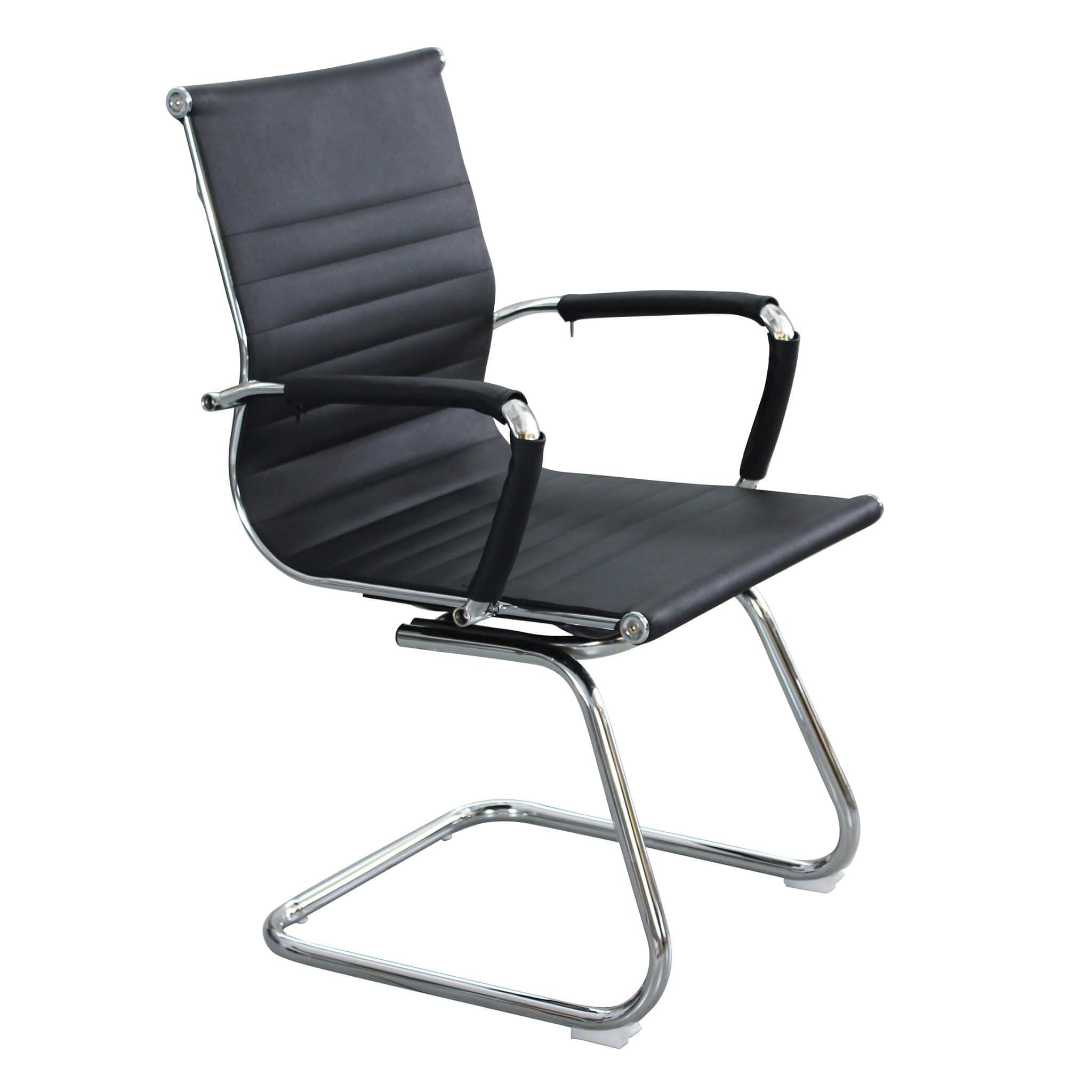 milani home - sedia da ufficio ergonomica con braccioli, poggiatesta e supporto lombare, in ecopelle nera, girevole regolabile, nero