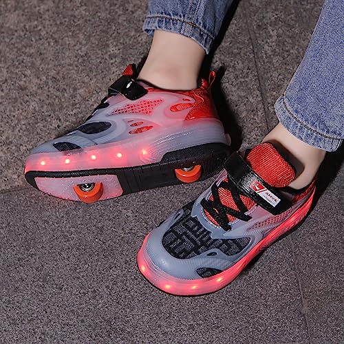 Image of Ylllu Kids LED Roller Skate Shoes with Wheel Light up Roller Shoes Gift for Girls Boys Children