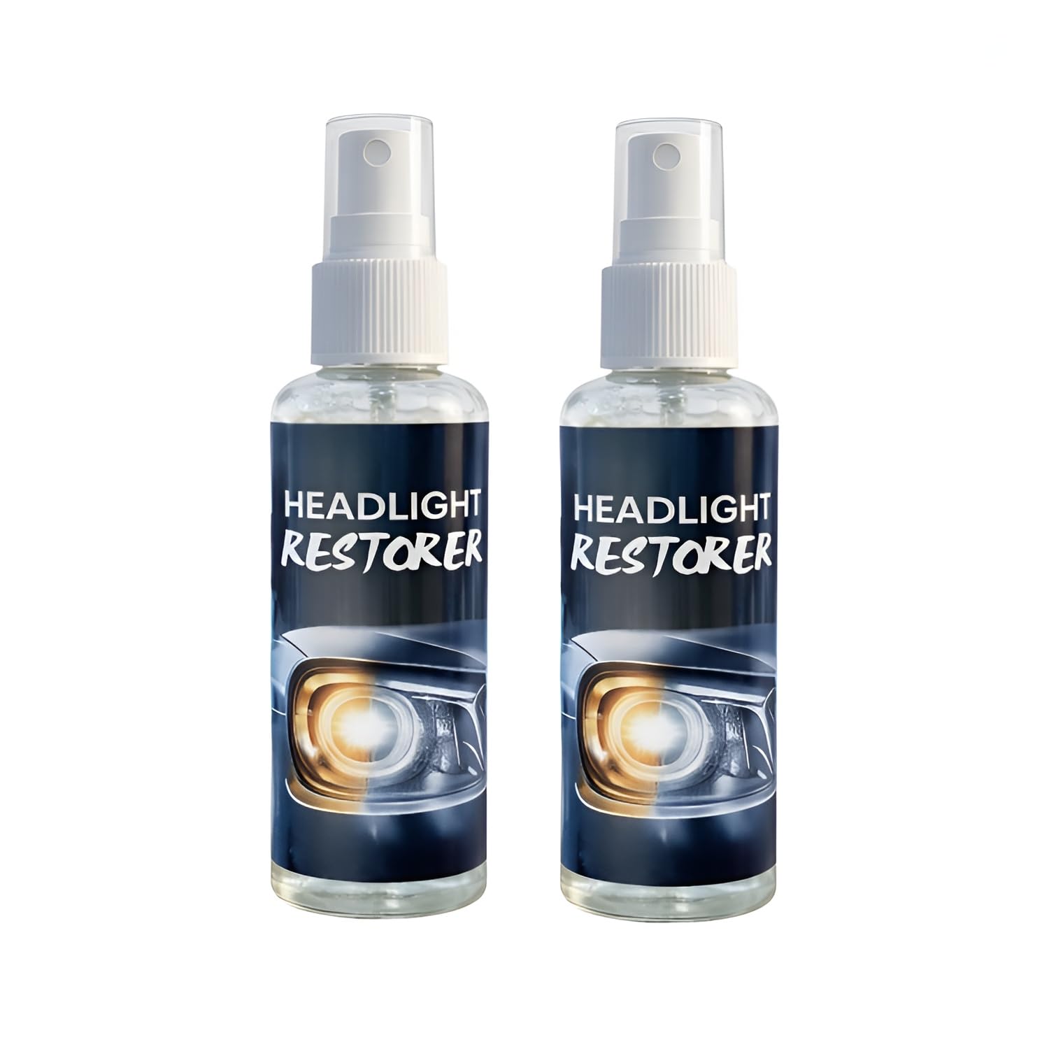 Car Headlight Restorer Liquid Each 100ml | Head Lamp Cleaning Spray for Clear and Bright Look | Simple Use Vehicle Care Product, Pack of 2-image-47