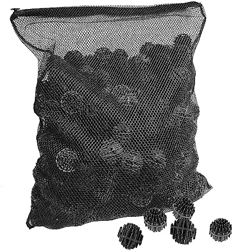 Aquatic Experts Bio Balls Filter Media Bulk - 1.5 Inch Bio Balls for Pond Filter, Bio Balls Large for Pond Filter Media for Outdoor Ponds, Bio Balls for Aquarium Filter (300 Count with Mesh Bag)