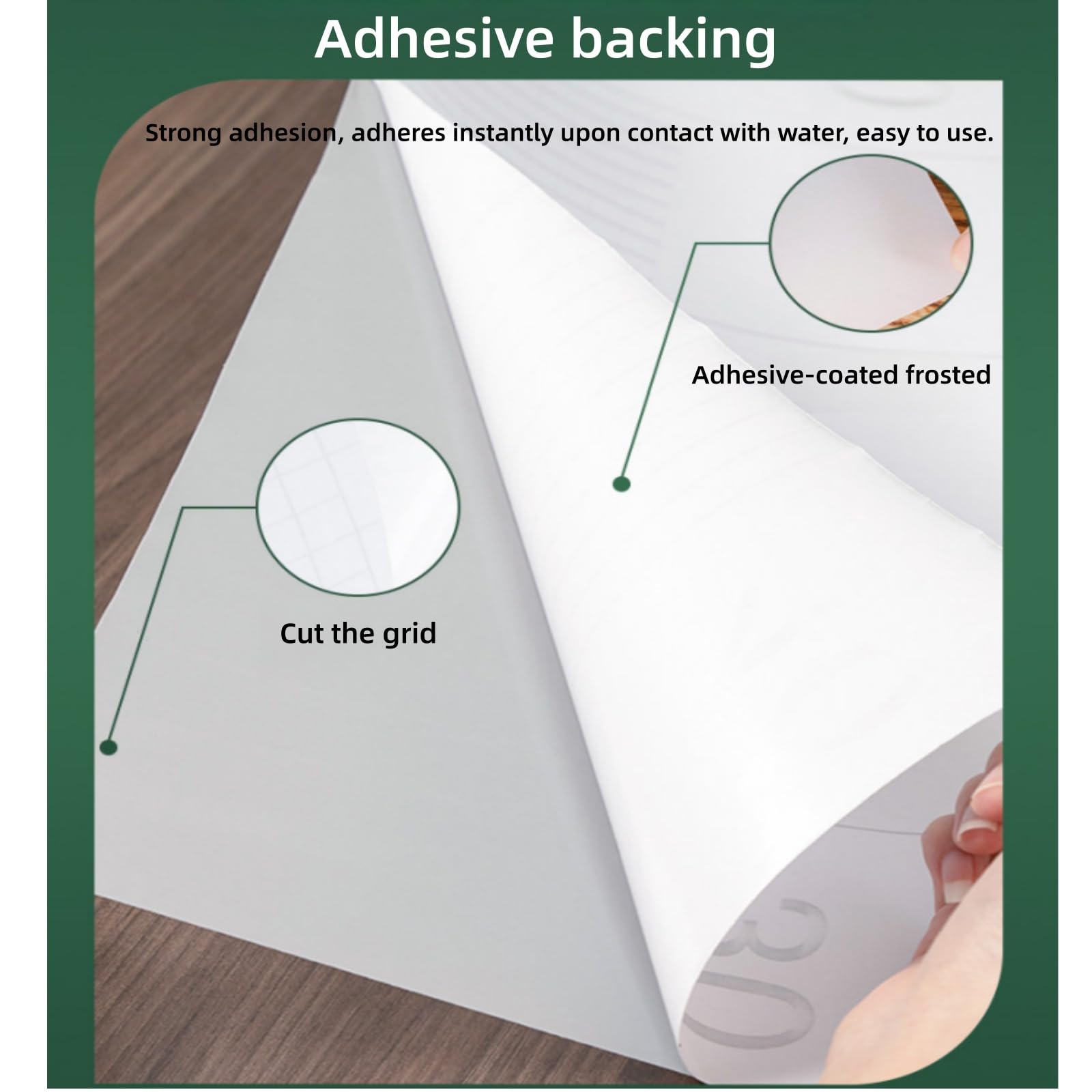 Pellicola Vetri Smerigliata Bianca Opaca Autoadesiva 5m Rotolo 30-90cm Larghezza Anti-Riflesso Bagno Ufficio Casa,50cm