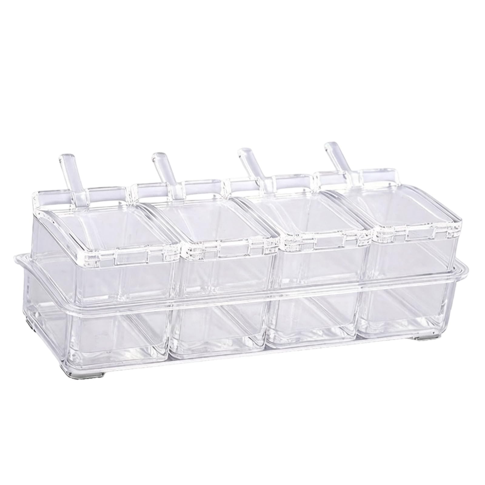 NMFLAB Space Saving Seasoning Tray with Visible Labeling Area for Quick Identification Kitchen Storage Planner