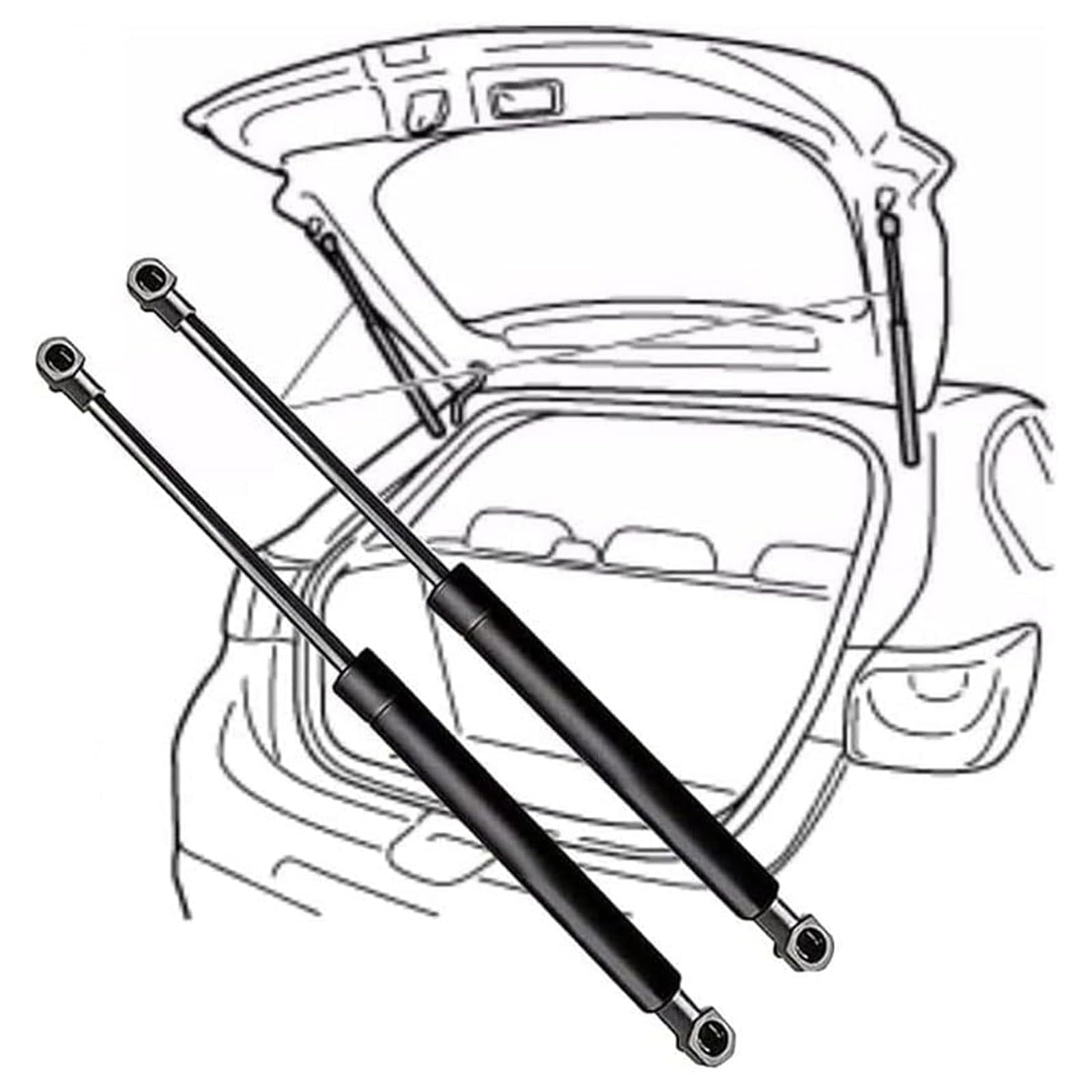 2 Rear Tailgate Car Boot Gas Struts for Hyundai Genesis Sedan 2009-2013(No.817712M000), Rear Trunk Tailgate Lift Supports Shocks Car Boot Gas Springs Lift Support System