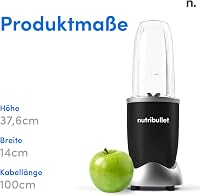 NutriBullet Pro 900W Turmixgép Fekete - Gyors Smoothie Készítő 700ml Pohárral 7