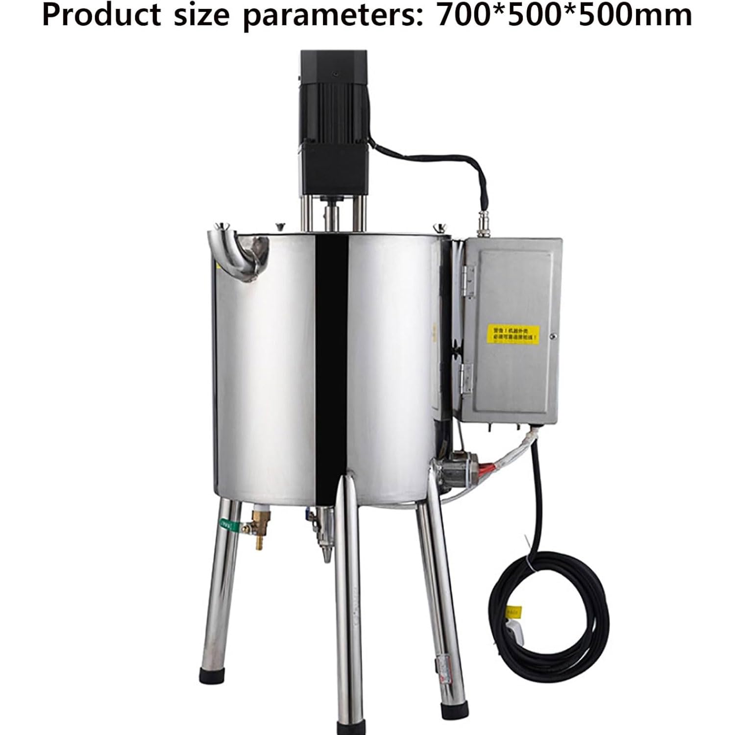 Máquina de llenado de mezcla de calefacción de 15 L, relleno líquido de pasta eléctrica de acero inoxidable, temperatura de 90-150 °C, boquilla de 8 mm, para lápiz labial, esmalte de zapatos