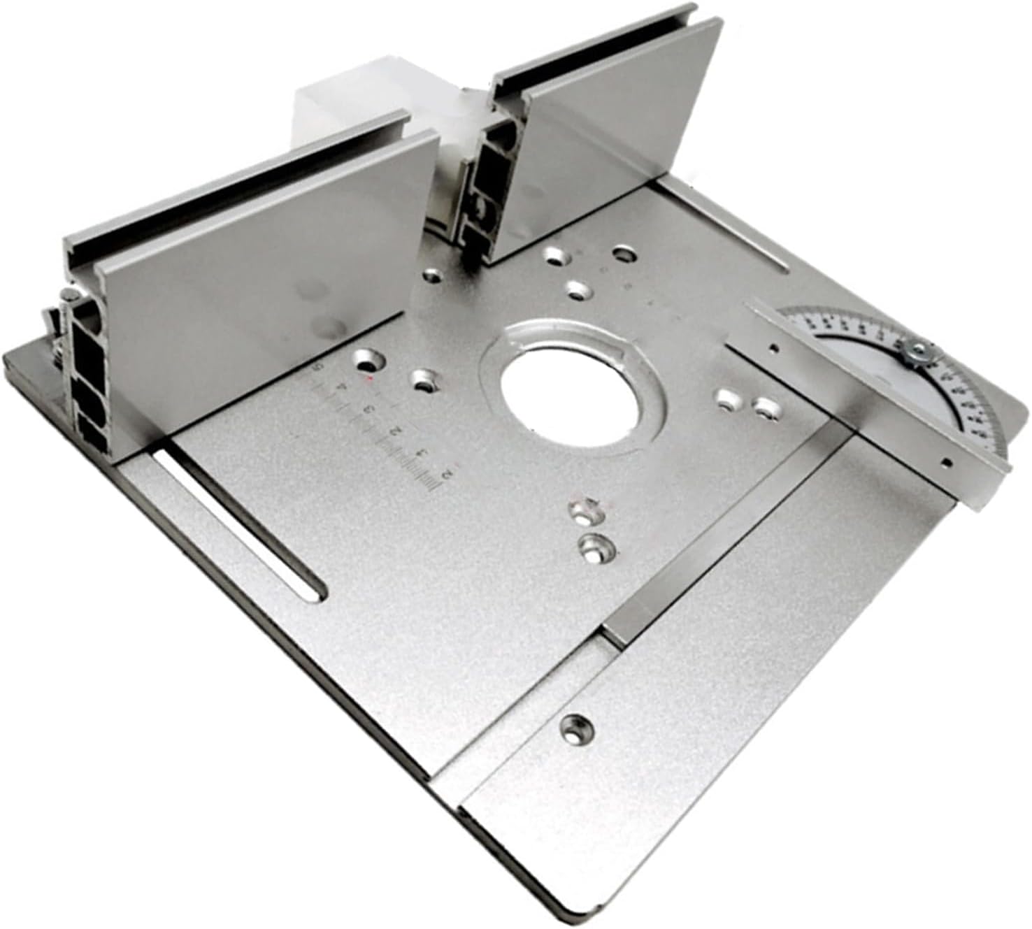 GOTOTOP Router Table Insert Plate Router Guide Plate Trimming Machine Aluminum Alloy Router Table Insert Plate, Smoothly Surface, Precise Scale Multifunctional Trimming Engraving Table for Woodworking