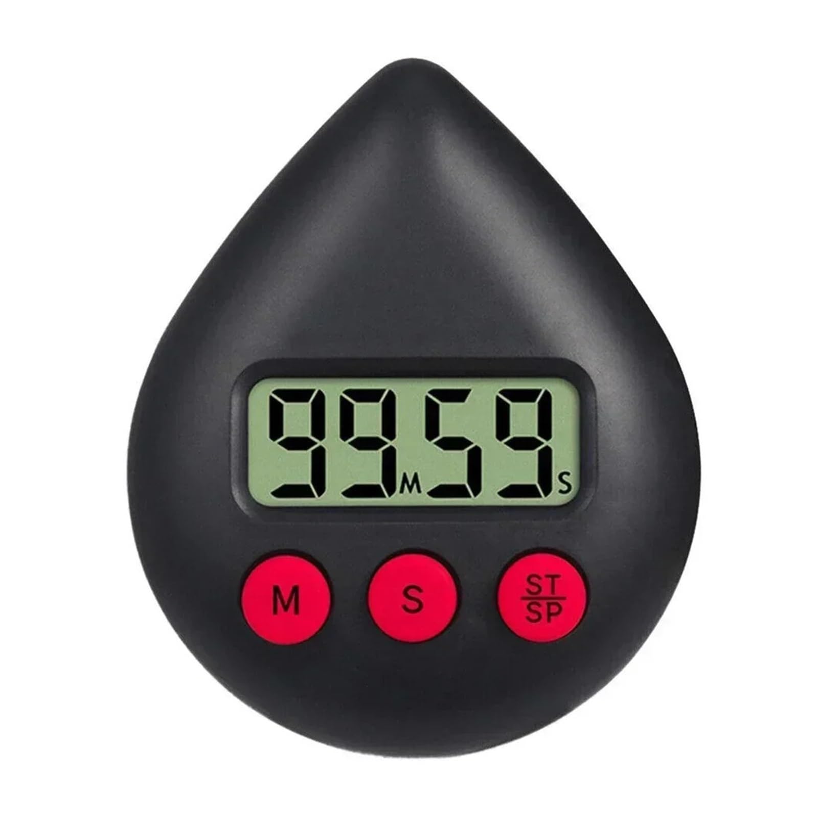 Digital Timer Shower Black/White/Blue 5.9x7.5x1.6cm ABS Energy Saver Waterproof Save Hot Water Reliable Efficient(Black)