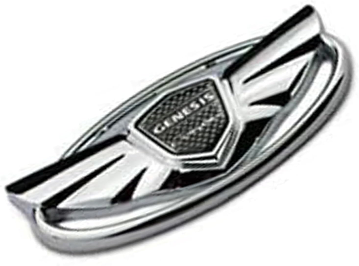 1PCS 3D Badge Emblems Front Rear Steering Wheels for 2010-2015 Genesis Coupe Car Styling (Silvery 1PCS)