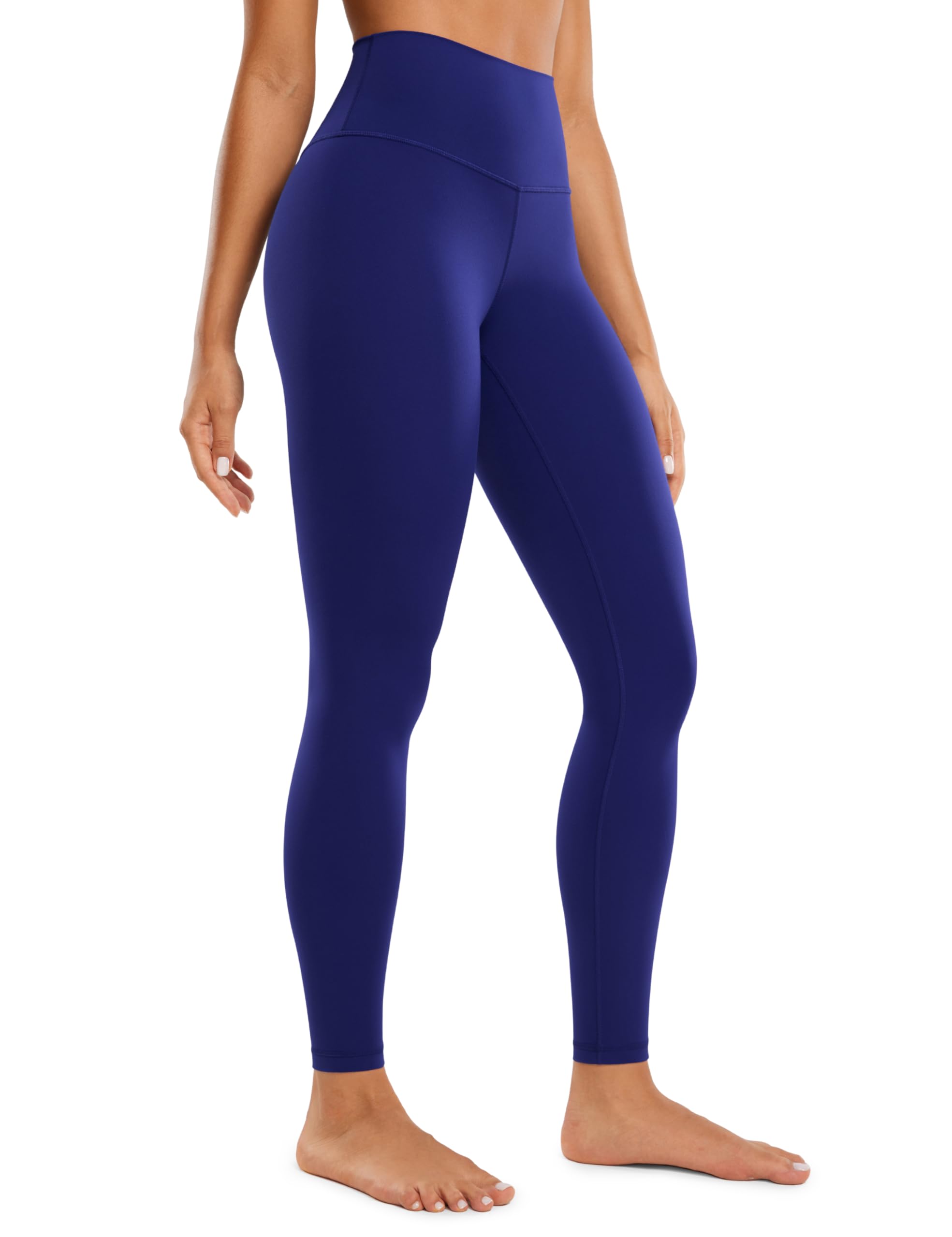 CRZ YOGA Butterluxe Damen Sport Leggings - 71cm High Waist Blickdicht Yoga Leggins Sporthose Workout Gym Yogahose Rittersporn Blau 42