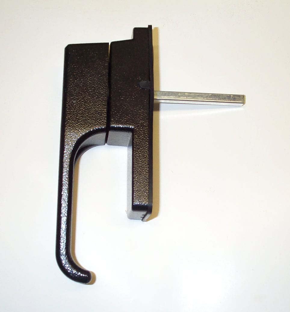 Hansen Locking Door Handle Blind Mount Holes Black Textured